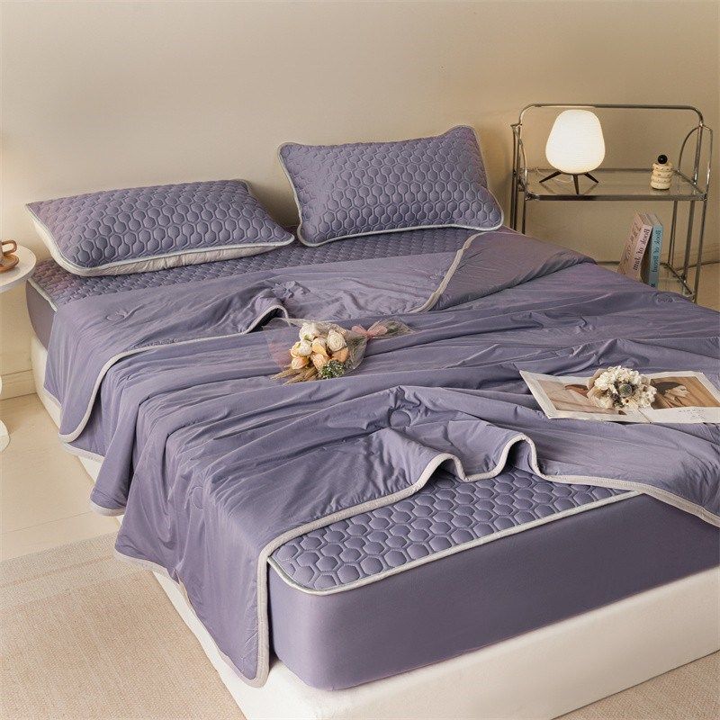 乳胶凉席床笠款四件套可机洗学生宿舍三件套N夏季冰丝软席子床罩,床上用品,乳胶席,淘宝优惠券,粉丝福利购,淘宝优惠卷