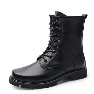 战靴男特种e兵作战鞋 防水羊毛户外军勾 高帮钢头钢底男靴子秋冬季