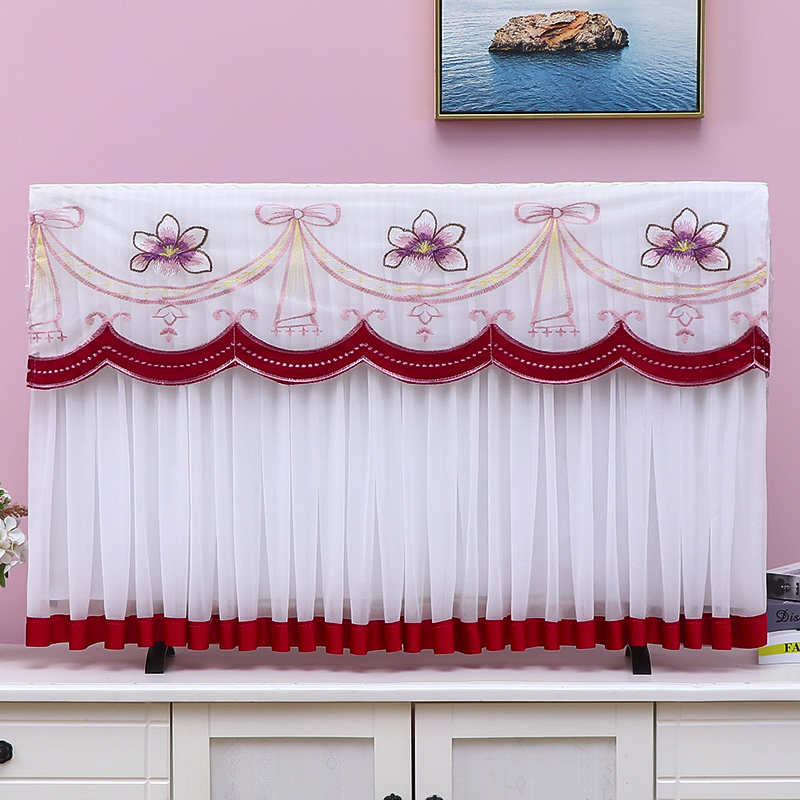 电视机罩电视罩电视机防尘罩电w视罩套蕾丝液晶高档上档次55寸65