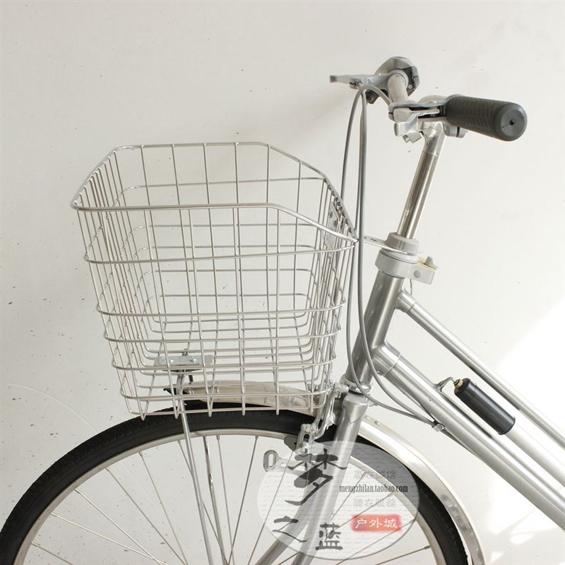 304不锈钢车篮自行车篮子学生书包钢篮子车把篮货U架大篮子买菜篮