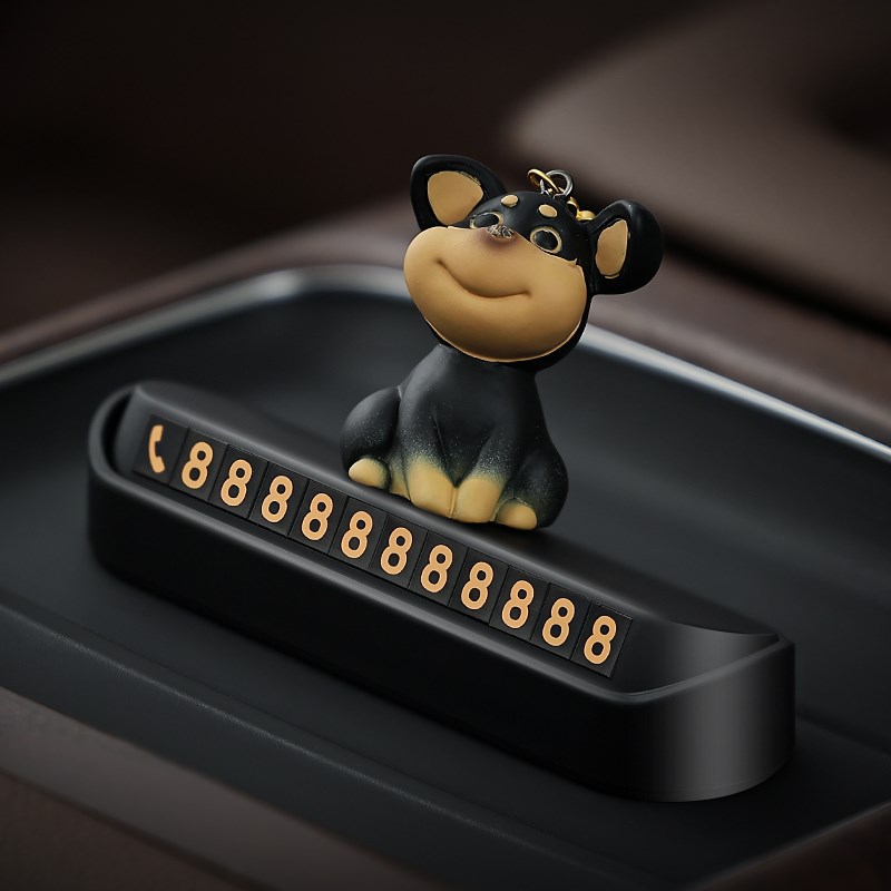 蜜蜂狗汽车临时停车电话号码牌车载好物移车卡R挪车牌车上装饰摆