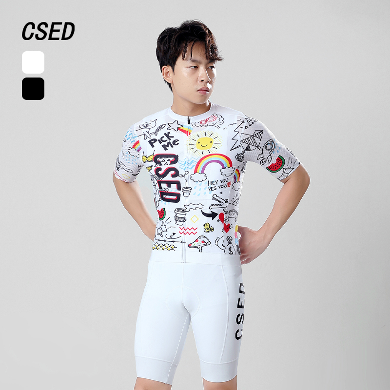 CSED男款短袖骑行服春夏透气防晒