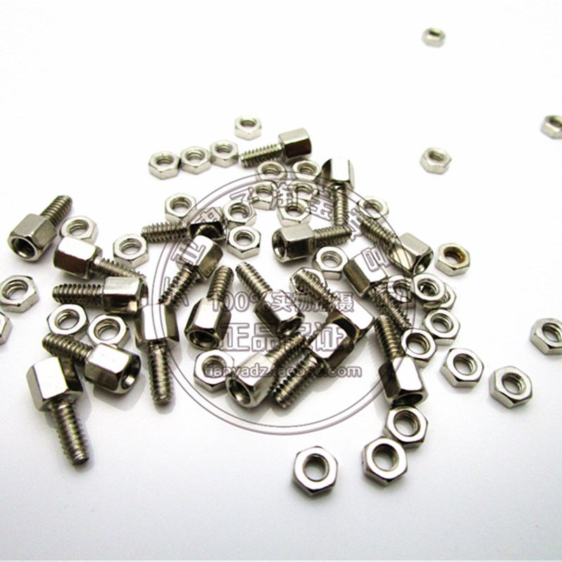 DB头螺丝 5+7mm 英制六角铜柱 RS232 VGA铜柱 COM串口铜螺柱螺丝