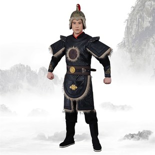 戏曲古装影视舞台演出盔甲男士兵小兵服装战场戏服古代将士服装