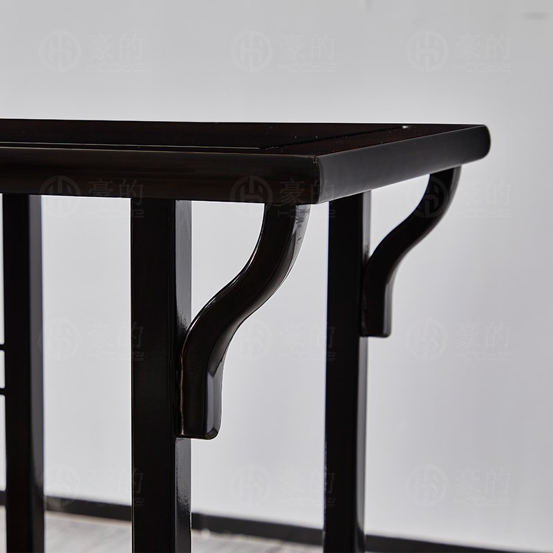 豪的全实木茶水柜置物架新中式茶桌边几客厅餐边柜置物架榫卯整装