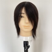 男士 头模美发模特头全真发理发店学徒练习假人头模型剪发造型公仔