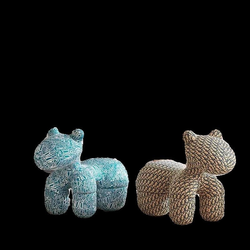 网红创意小马椅动物座椅摆件卡通坐椅儿童大人凳子换鞋凳乔迁礼品