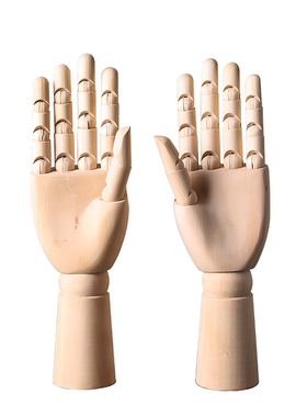 创意木头人关节手指模型画画素描可动木偶人摆件美术家居装饰用品