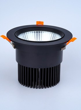 黑色led防眩射灯天花筒灯20W30W40W50W开孔11.5 12 14 15 16公分