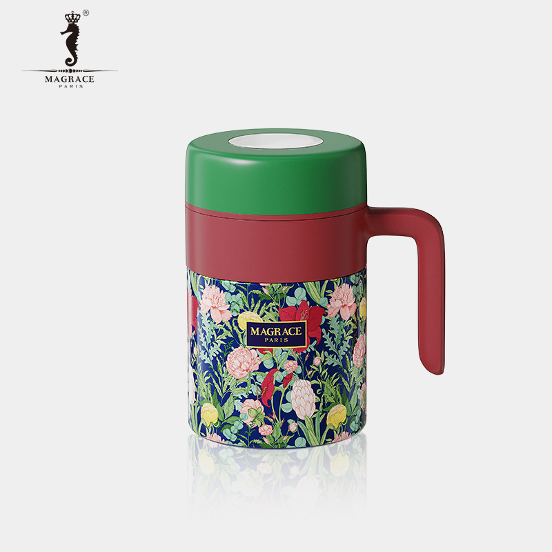 MAGRACE不锈钢马克杯带盖水杯