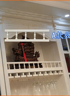 欧式实木酒柜围栏廊桥小柱子装饰B酒柜橱柜罗马柱护栏配件东阳木
