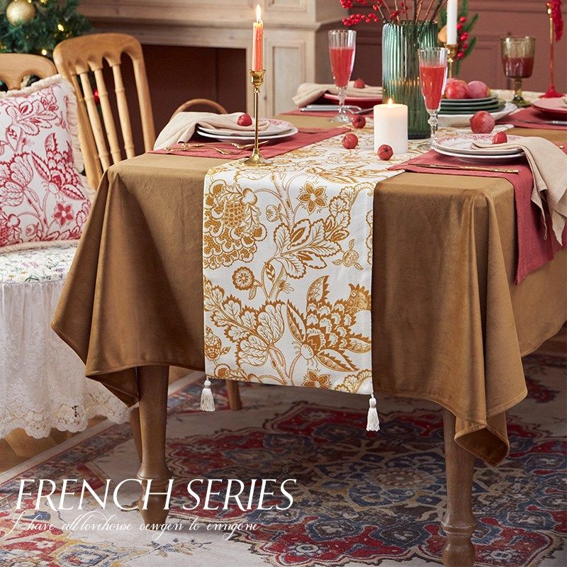 美式复古桌旗  k欧式羊毛ins风桌旗电视柜茶几盖布边柜长条床旗,居家布艺,桌旗,淘宝优惠券,粉丝福利购,淘宝优惠卷