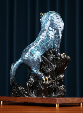 纯铜老虎摆件生肖本命虎上山虎家居办H公室装饰品公司开业乔迁礼