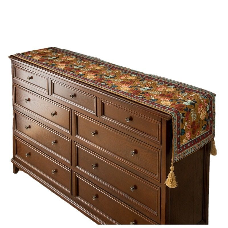 复古桌旗美式轻奢电视柜桌垫餐桌斗柜F柜旗茶几布盖布高级长条桌,居家布艺,桌布,淘宝优惠券,粉丝福利购,淘宝优惠卷