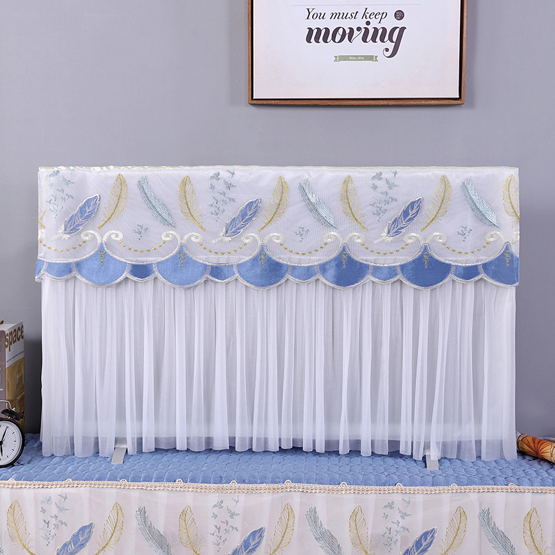 新款液晶电视机防尘罩o套蕾丝55寸65寸75寸挂式电视盖布客厅家用