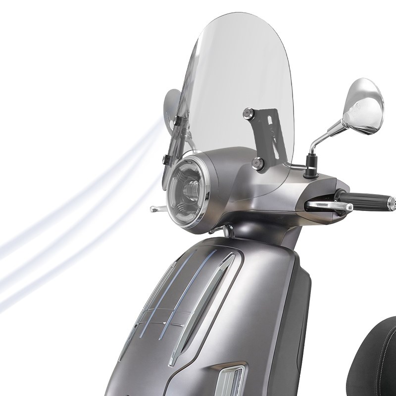 适用于钱江 梦想迪诺150前风挡玻璃复古踏板R改装挡风挡雨板配件