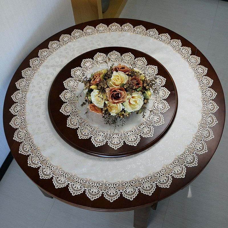 大圆桌布餐桌布艺欧式美式水溶蕾丝花G边小圆桌茶几布餐垫多用盖,居家布艺,桌布,淘宝优惠券,粉丝福利购,淘宝优惠卷
