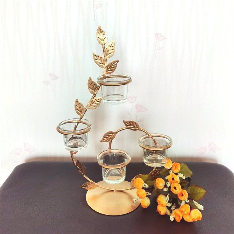 欧式铁艺蜡烛台情l人节浪漫家居饰品烛光晚餐婚庆圣诞装饰摆件520