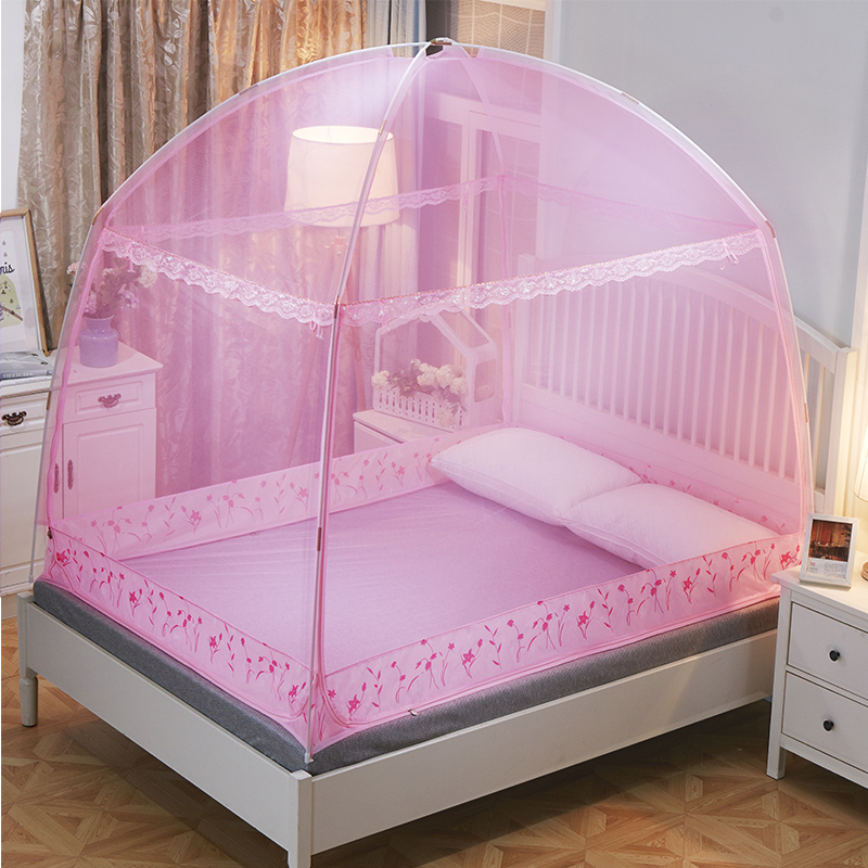 蒙古包蚊帐三开门有无底1.5v米1.8m1.2床支架拉链学生宿舍单人双