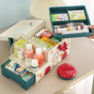 儿童药箱家庭装家用大容量医药y箱宝宝婴儿药品药物收纳盒柜可爱