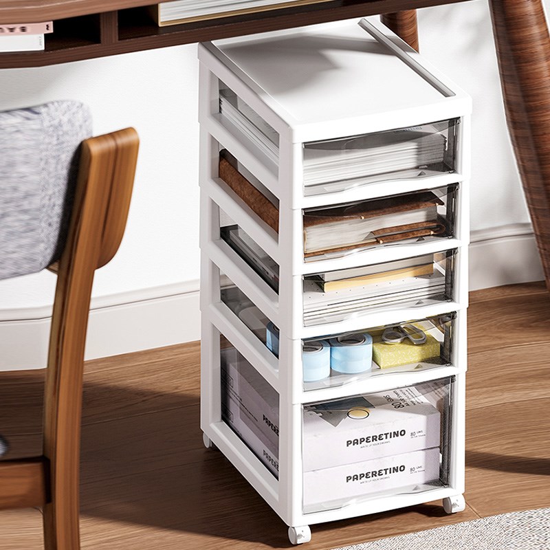 桌面收纳盒抽屉式办公室桌下多层a4纸文件柜P书桌文具杂物整理盒