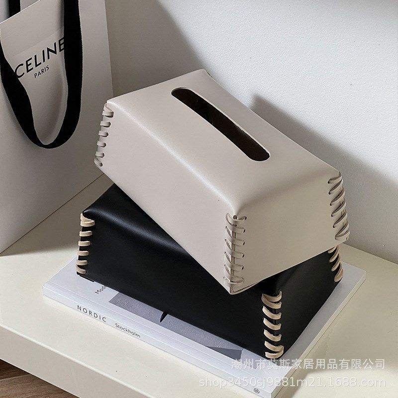 高颜值轻奢编织皮革纸巾盒客w厅茶几高档抽纸盒洽谈桌面纸巾收纳,收纳整理,纸巾盒,淘宝优惠券,粉丝福利购,淘宝优惠卷