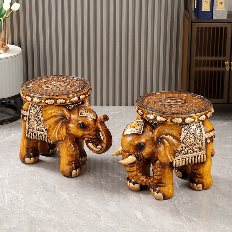 大象凳子客厅电视柜m旁落地大摆件家居入户玄关装饰品开业乔迁礼,家居饰品,落地摆件,淘宝优惠券,粉丝福利购,淘宝优惠卷