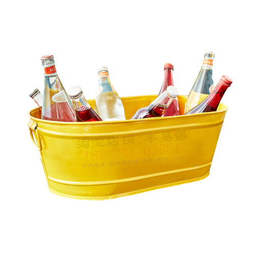 做旧欧式冰桶家用酒吧商用u户外长冰桶不锈钢红酒啤酒大容量香槟