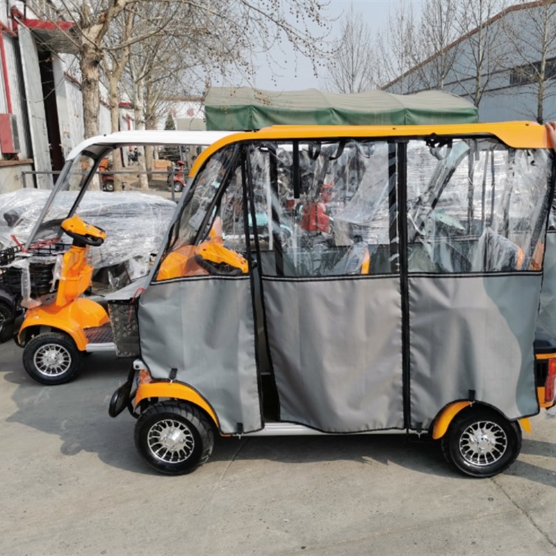 小巴士四轮电动车雨帘半透明雨帘D遮风挡雨封闭皮革加厚加绒雨帘