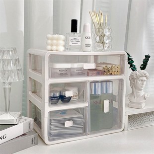 桌面化妆品收h纳盒防尘化妆盒大容量家用高级多功能抽屉式置物架