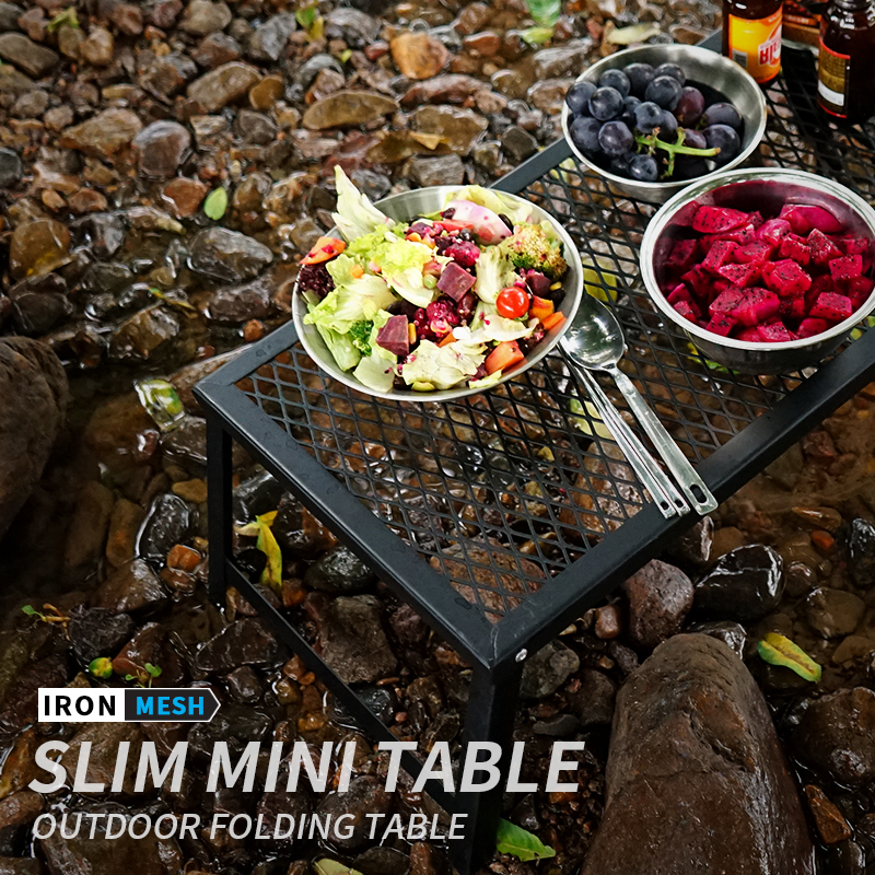 新款户外折叠网桌野营轻便防水烧烤桌出行自驾游T便携手提式折叠