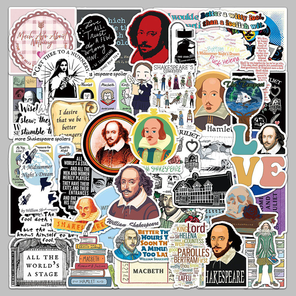 100张莎士比亚贴纸个性创意卡通人物名人周边贴画diy桌面手账,文具电教/文化用品/商务用品,贴纸/立体贴纸,淘宝优惠券,粉丝福利购,淘宝优惠卷