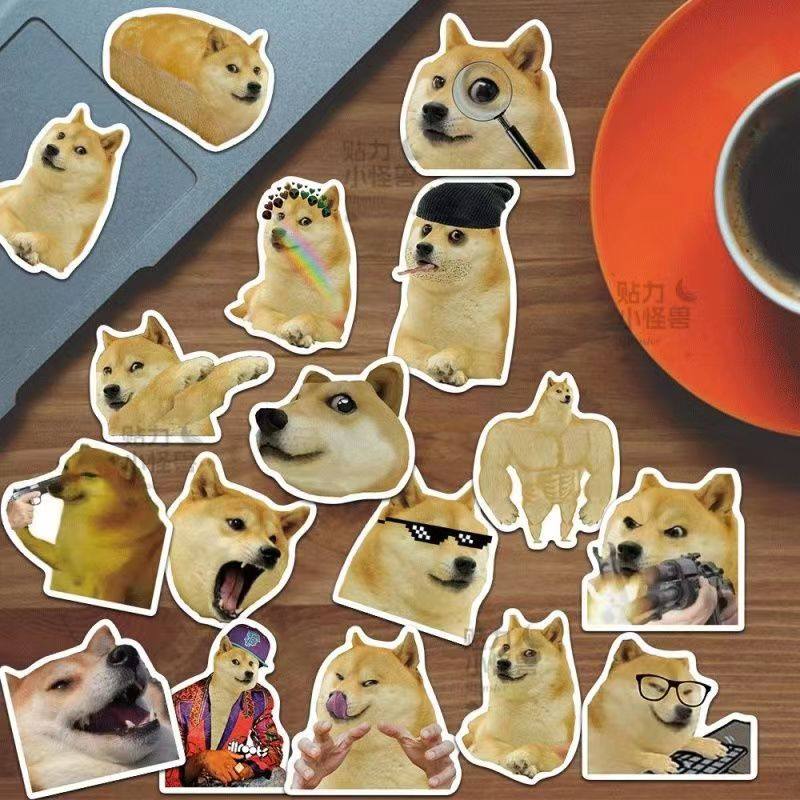 100张搞笑神烦狗贴纸搞怪趣味表情包iPad保温杯装饰素材贴画DIY,文具电教/文化用品/商务用品,贴纸/立体贴纸,淘宝优惠券,粉丝福利购,淘宝优惠卷