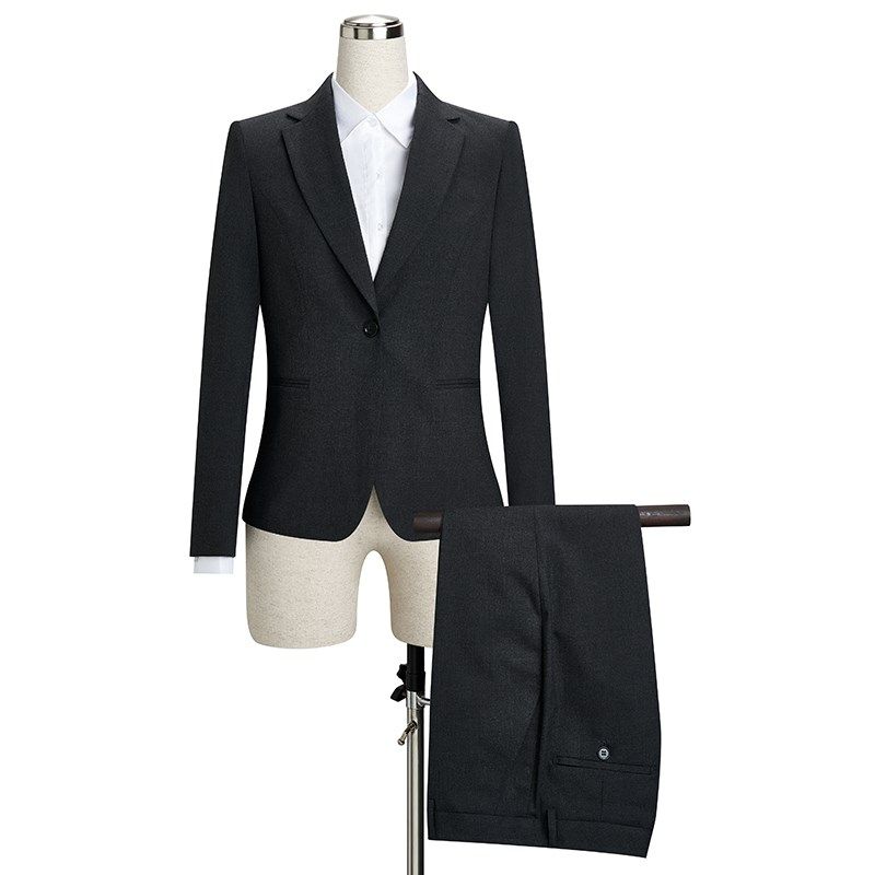 2024新款奥迪西装女士工作服4s店国产车销售职业工装深灰西服套装