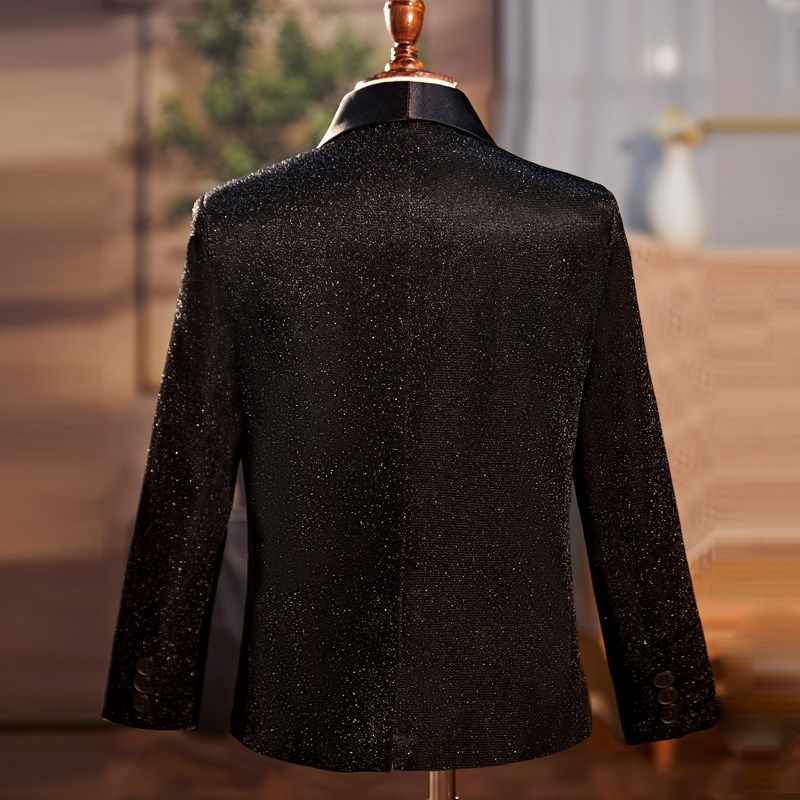 儿童西装套装男童晚会小主持人礼服钢琴表演服走秀西服男孩演出服