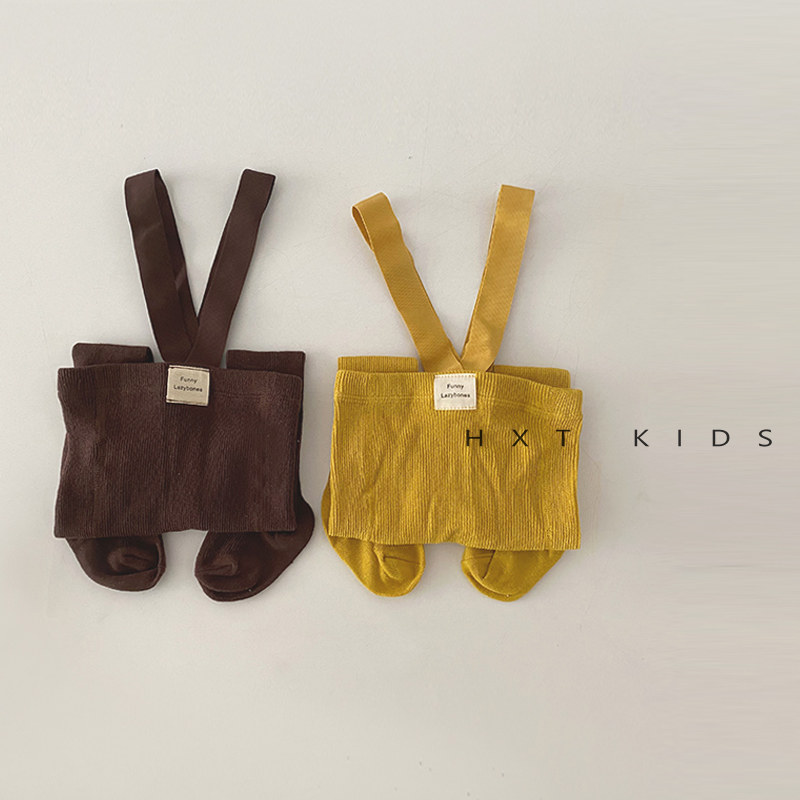 2023韩国婴儿举重裤春秋大PP宝宝连裤袜婴幼儿高腰护肚打底背带袜