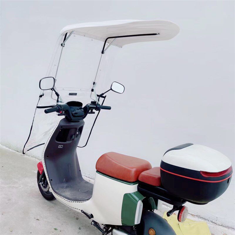 小号电动车雨棚加长加厚7字摩托车电车挡风罩遮雨蓬遮阳雨伞防晒