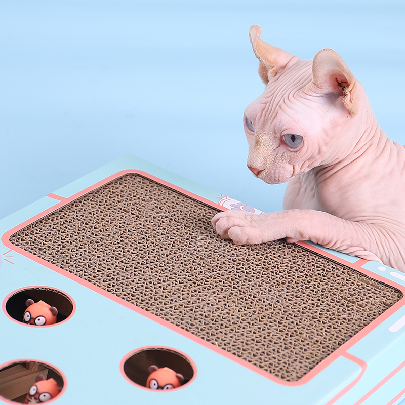 猫爪板多功能耐磨咬瓦楞纸猫窝猫咪打地鼠猫玩具实木自嗨解闷神器