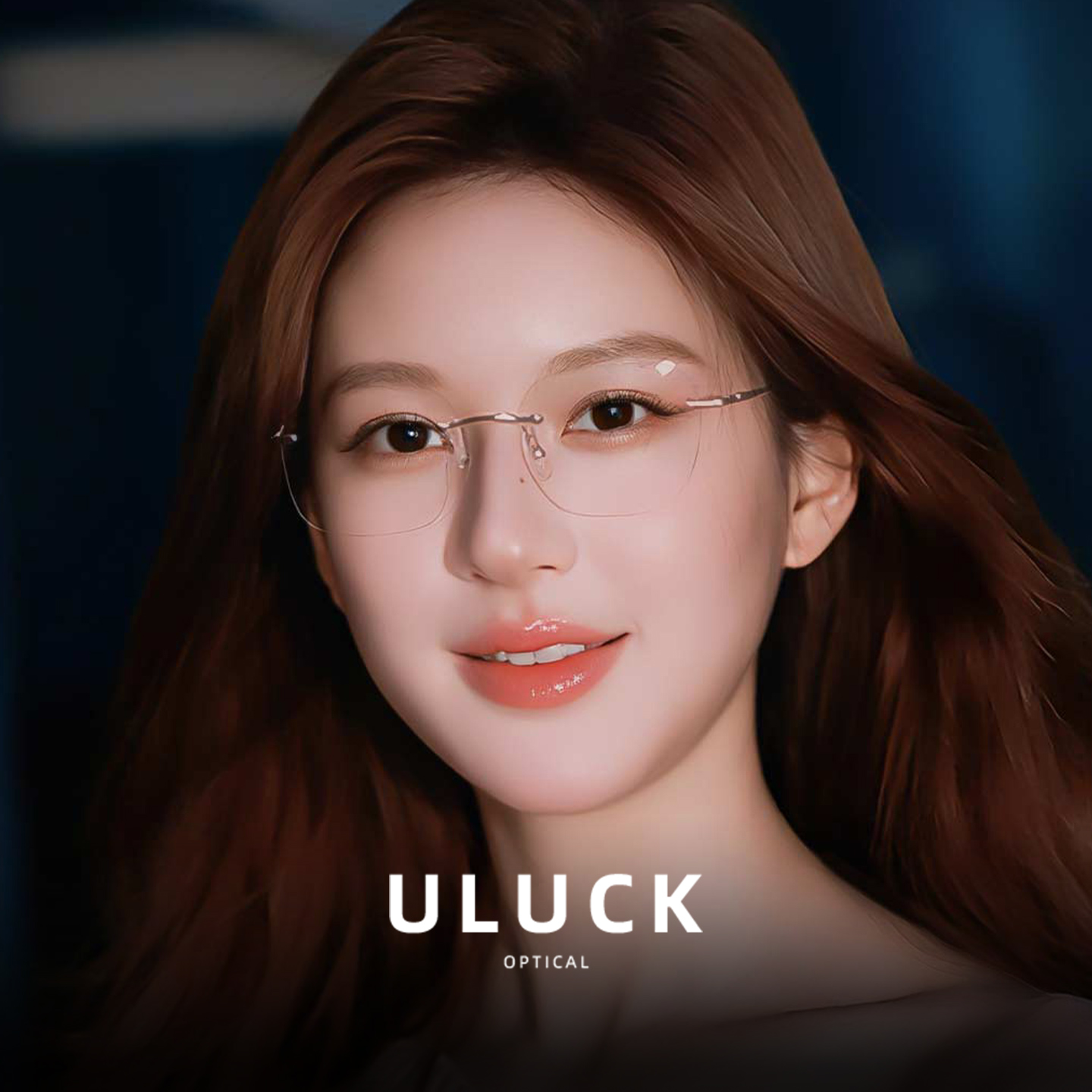 许我耀眼赵露思同款无框眼镜女近视可配度数金丝清冷感许妍无边框