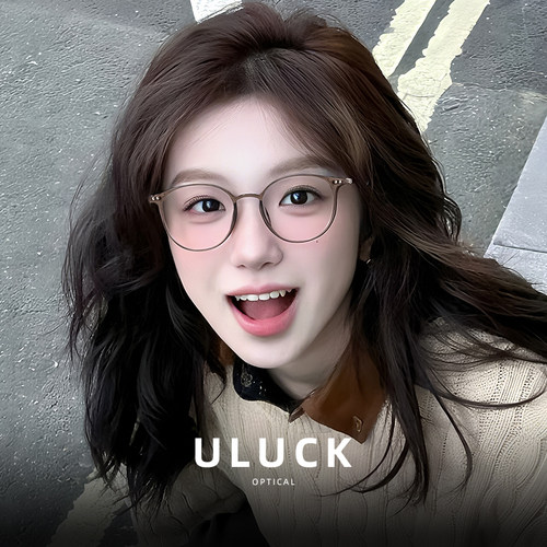 超轻素颜近视防蓝光复古冷茶色