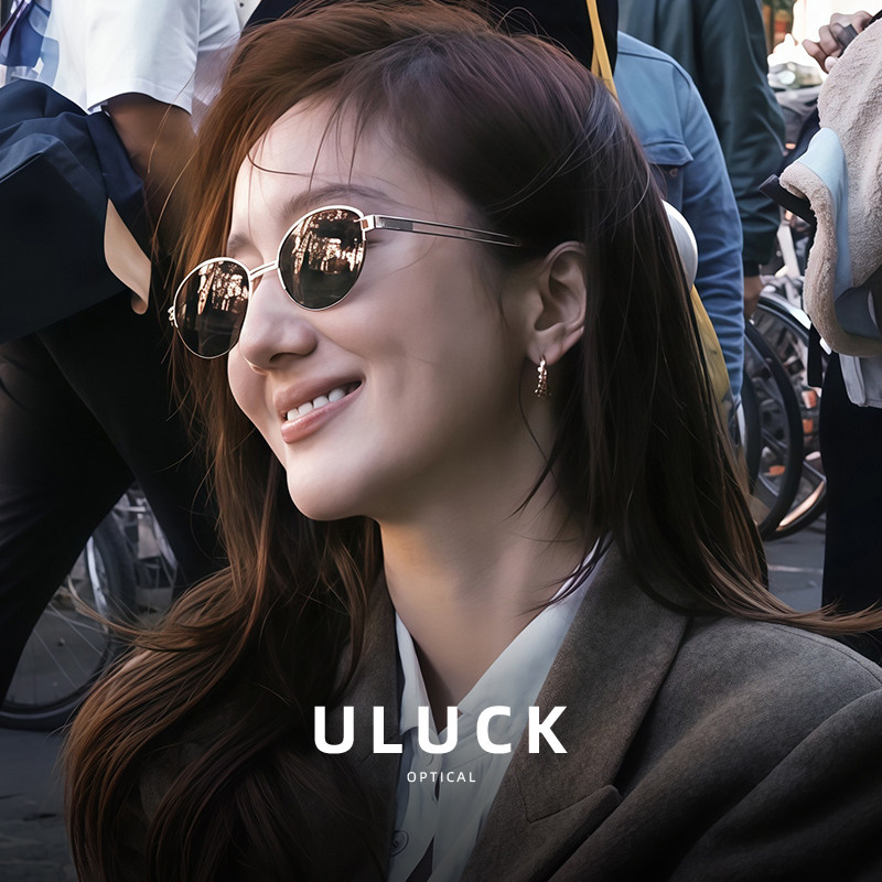 2025新款老钱风墨镜女高级感复古近视防紫外线秋冬季旅行太阳眼镜