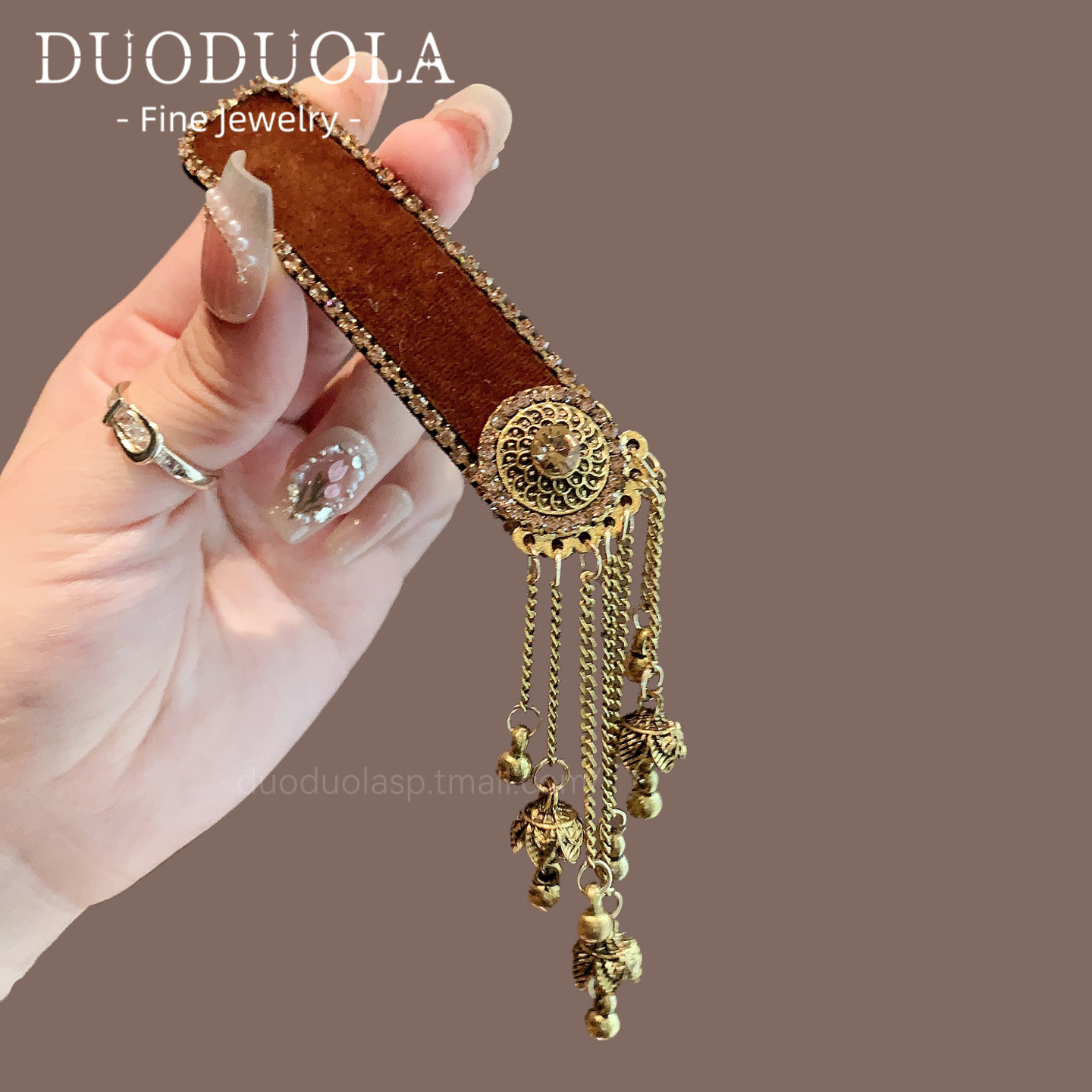 复古民族风丝绒流苏发夹bb夹侧边刘海夹女轻奢高级感百搭发卡发饰,饰品/流行首饰/时尚饰品新,发饰,淘宝优惠券,粉丝福利购,淘宝优惠卷