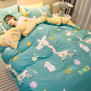 全棉被套单件纯棉学生宿舍单人150x200双人春秋儿童被罩200x230