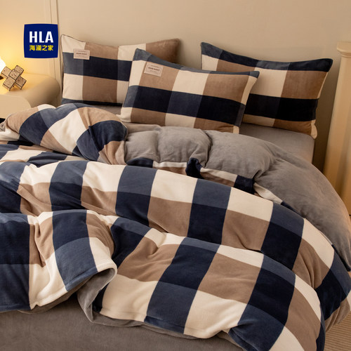 牛奶绒被套单件被罩加绒冬季保暖