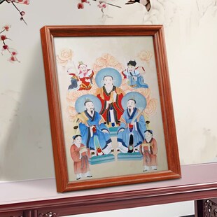 速发三茅真君神像相框摆茅挂画定禄真人祖盈茅固台衷茅山派茅师爷
