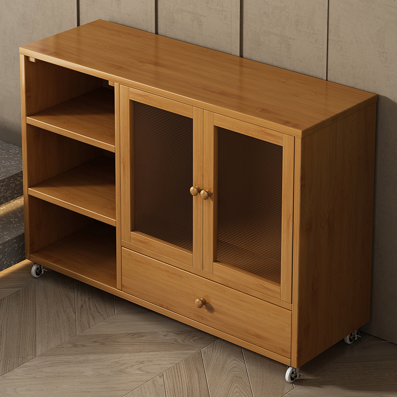 茶柜置物架办公室茶叶收纳桌可移动茶桌侧边茶水柜小型茶架展示架