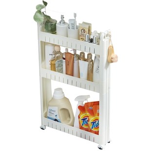 夹缝置物架10cm厨房冰箱旁侧边缝隙柜窄缝推车储物塑料多层收纳架