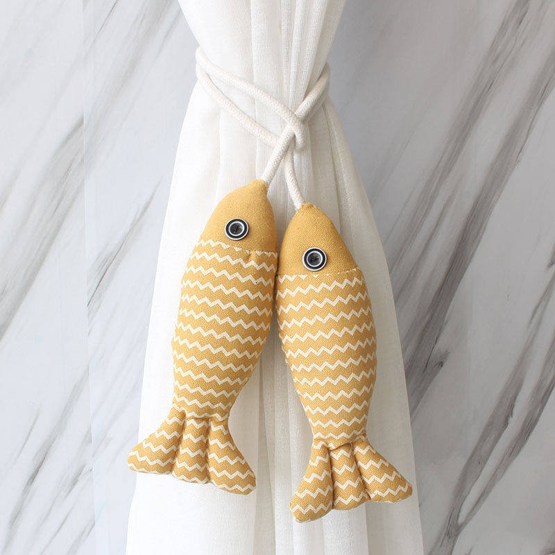 超大款年年有鱼 北欧风窗帘绑带扣环挂钩客厅卧室儿童房间装修品