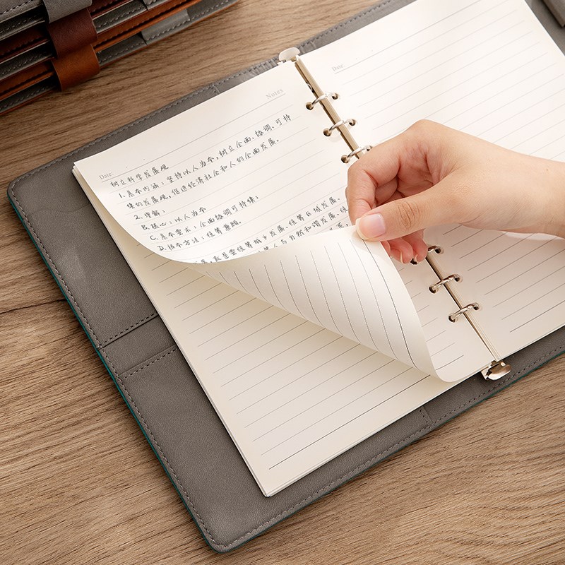 密码本活页笔记本子a5加厚复古商务工作会议办公记录记事本高颜值