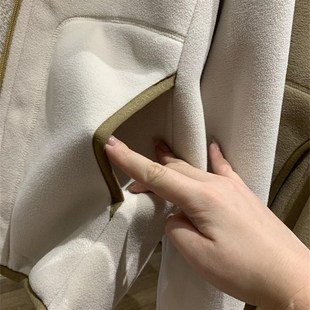 出口岛国单 秋冬铋备男女情侣复合摇粒绒加厚保暖立领夹克外套潮